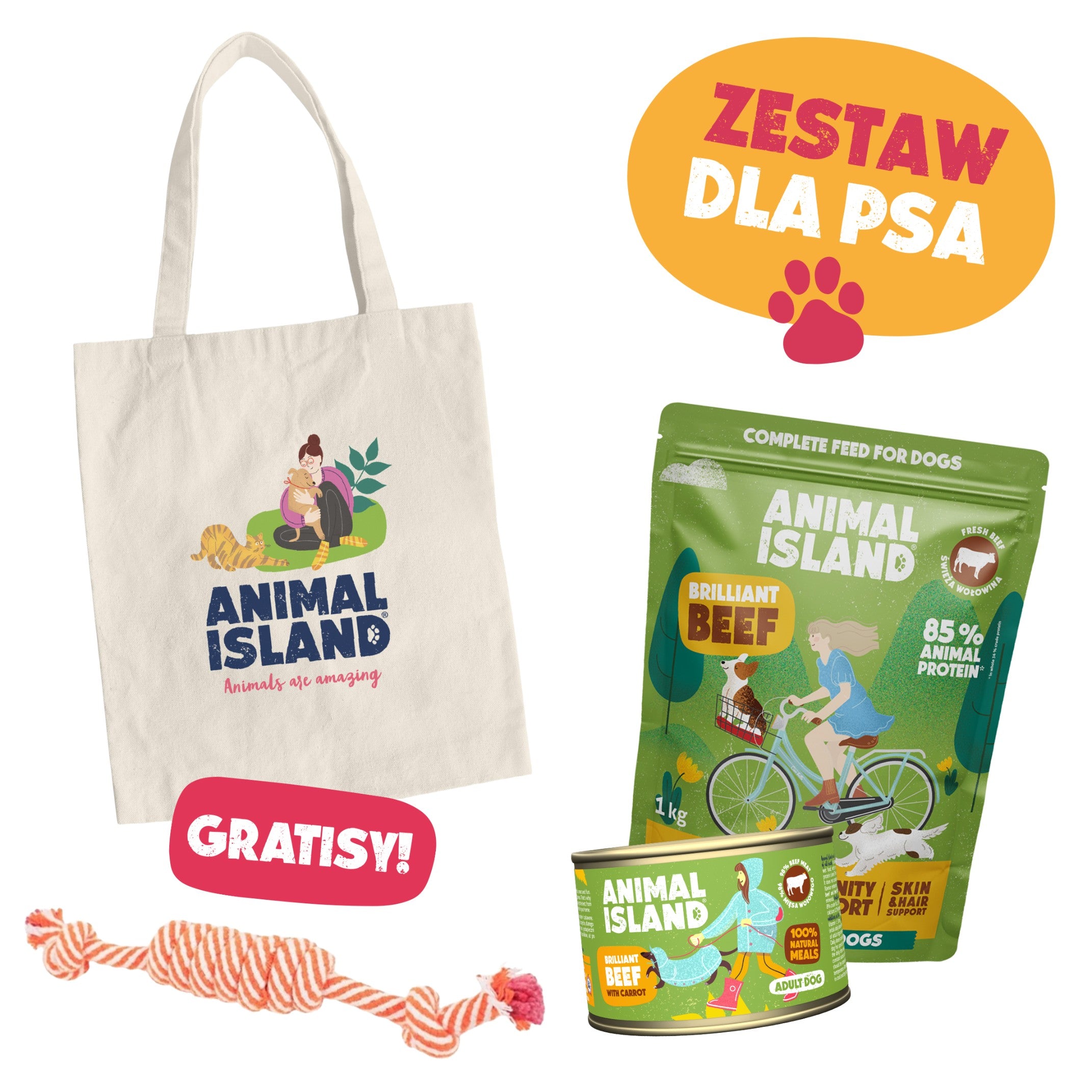 Zestaw ,,Smak Przygody''- Wołowina & Wołowina z marchewką +  PREZENT