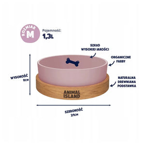 Miska dla Psa, rozmiar M 1300ml, Cashmire Pink