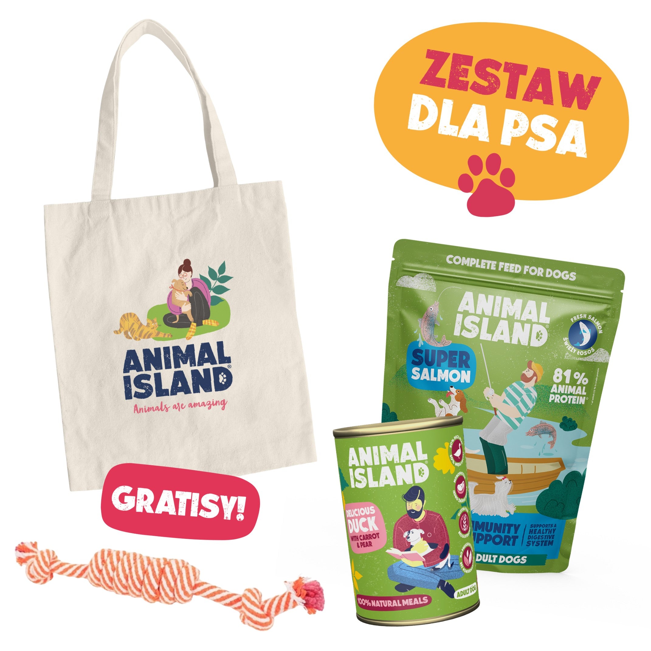 Zestaw „Spokojna Przystań” - Łosoś & Kaczka z gruszką + PREZENT