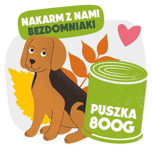 Karma dla psa 800g – Puszka dla Bezdomniaka