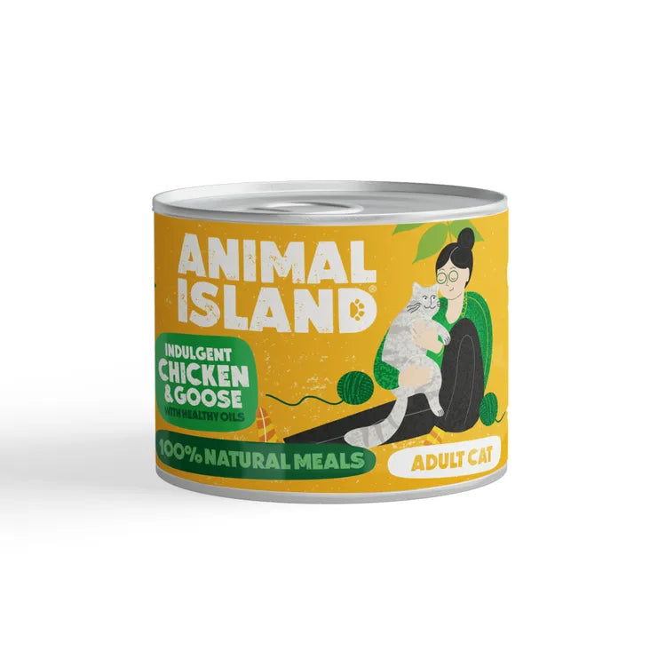 Wet cat food chicken goose 6x200g Animal Island