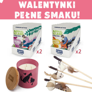 Zestaw LOVE Box dla kota - saszetki w galarecie 2x (12szt Drób /12szt Cielęcina, 48 szt.)